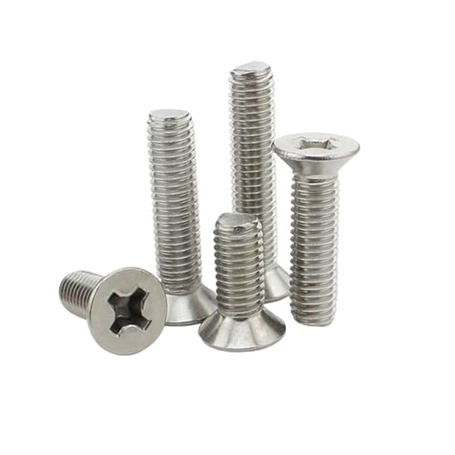 SHENGG M1 M1.2 M1.4 M1.6 M1.7 Edelstahl DIN965 Senkkopf Flachkopfschraube Mikro-Maschinenschrauben SS304(M1.6X14 200PCS) von SHENGG