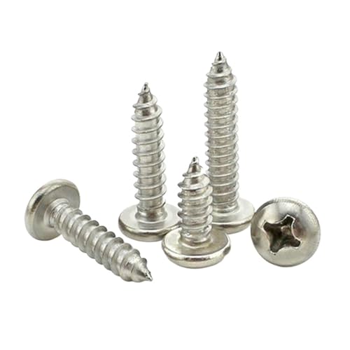 SHENGG M1 M1.2 M1.4 M1.6 M1.7 M2 M2.2 M2.3 M2.6 M3 Edelstahl-Blechschraube SS304(M1X8 500PCS) von SHENGG