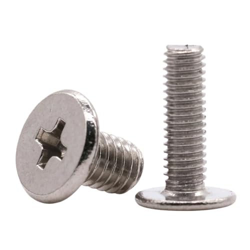 SHENGG M1.4 M1.6 M2 M2.5 M3 M4 M5 M6 Edelstahl Flache Dünne Wafer Kopf Maschinenschrauben SS304(M1.6X12 500PCS) von SHENGG