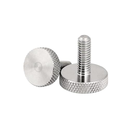 SHENGG M2 M2.5 M3 M4 M5 M6 M8 M10 GB835 304 Edelstahl Rändel Flachkopf Handfest Vorhangfassade Glas Daumenschraube Bolzen DIN653(45mm,M10 (1Pcs)) von SHENGG