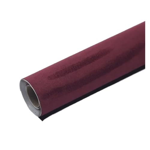 SHENGG Selbstklebende Wildleder Stoff Klebrige Leder Tuch Patch Aufkleber for DIY Sofa Tisch Stuhl Tasche Schuhe Bett Automotive Interio(Wine red,40X150CM) von SHENGG