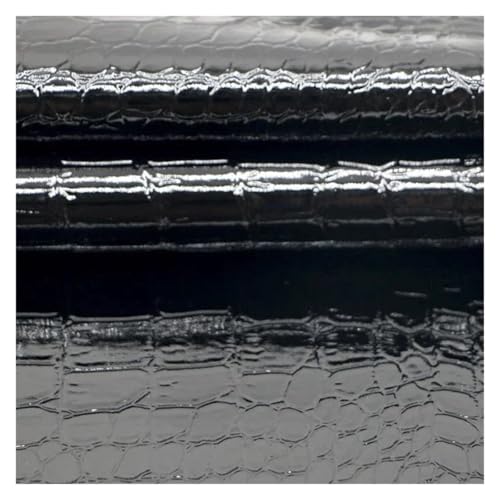 SHENGG Selbstklebender Leder-Reparaturflicken mit Alligatormuster for Sofas, Couch, Möbel, Fahrersitze, Taschen, Schuhe, Kunstleder-Reparaturband(Black,50x137cm) von SHENGG