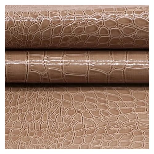 SHENGG Selbstklebender Leder-Reparaturflicken mit Alligatormuster for Sofas, Couch, Möbel, Fahrersitze, Taschen, Schuhe, Kunstleder-Reparaturband(Khaki,20x30cm) von SHENGG
