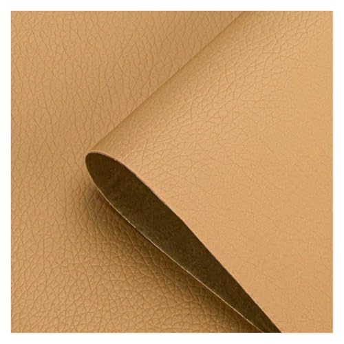 SHENGG Selbstklebendes Leder-Reparatur-Flickenband, selbstklebend, for Sofa, Motorrad, Autositz, Stuhl, Tasche, Heim, Blätter, Aufkleber, Flicken(Khaki,200cm x 138cm) von SHENGG