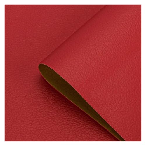 SHENGG Selbstklebendes Leder-Reparatur-Flickenband, selbstklebend, for Sofa, Motorrad, Autositz, Stuhl, Tasche, Heim, Blätter, Aufkleber, Flicken(Red,50cm x 100cm) von SHENGG