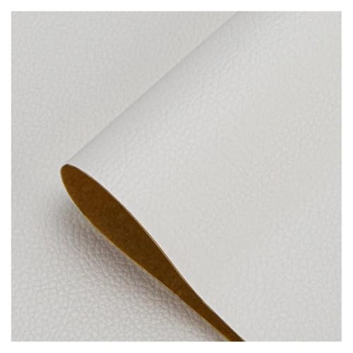 SHENGG Selbstklebendes Leder-Reparatur-Flickenband, selbstklebend, for Sofa, Motorrad, Autositz, Stuhl, Tasche, Heim, Blätter, Aufkleber, Flicken(White,25cm x 60cm) von SHENGG