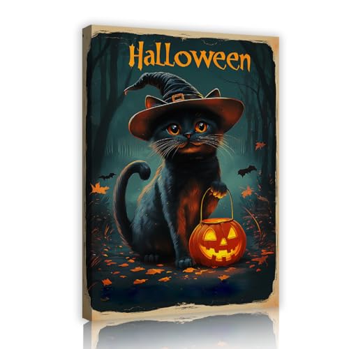 Halloween Hexe Hut Katze Leinwand Drucke Wandkunst Mysteriös Wald Malerei Home Office Dekor Kürbis Laterne Urlaub Thema Wandposter 40x56cm Innenrahmen Halloween Hexe Hut Katze Leinwand Drucke Wandkunst Mysteriös Wald Malerei Home Office Dekor Kürbis Laterne Urlaub Thema Wandposter 40x56cm Innenrahmen von SHENGPOSTER