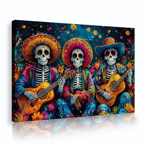 Musik Thema Poster Strohhut Schädel Gitarre Lebendiger Garten Leinwanddrucke Ethnischer Stil Wandkunst Wohnkultur für Bauernhaus Wohnzimmer 30x42cm Innenrahmen Musik Thema Poster Strohhut Schädel Gitarre Lebendiger Garten Leinwanddrucke Ethnischer Stil Wandkunst Wohnkultur für Bauernhaus Wohnzimmer 30x42cm Innenrahmen von SHENGPOSTER