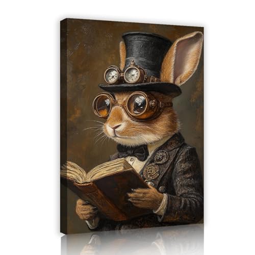 Retro Leinwand Poster Bild Kaninchen Lesen ein Buch Elegante Gentleman Leinwanddrucke für Wohnzimmer Schlafzimmer Zuhause Wand Kunst Dekor 40x60cm Innenrahmen Retro Leinwand Poster Bild Kaninchen Lesen ein Buch Elegante Gentleman Leinwanddrucke für Wohnzimmer Schlafzimmer Zuhause Wand Kunst Dekor 40x60cm Innenrahmen von SHENGPOSTER