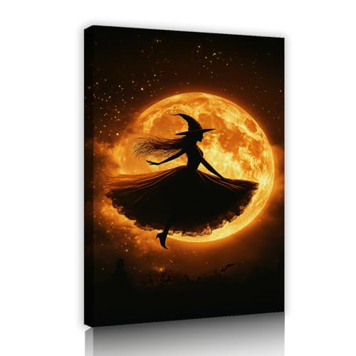 SHENGPOSTER Bezaubernde Mondlicht und Hexe Leinwand Malerei Wandkunst Halloween Wanddekoration Poster Druck für Herbst Wohnzimmer Schlafzimmer Wohnkultur 80x112cm Innenrahmen SHENGPOSTER Bezaubernde Mondlicht und Hexe Leinwand Malerei Wandkunst Halloween Wanddekoration Poster Druck für Herbst Wohnzimmer Schlafzimmer Wohnkultur 80x112cm Innenrahmen von SHENGPOSTER