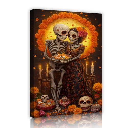SHENGPOSTER Chrysanthemen Blumen Kranz Skelett Liebhaber Leinwanddrucke Wandkunst Romantisch Mexikanisches Thema Wohnkultur Einzigartiges Gemälde Wanddekoration 85x120cm Innenrahmen SHENGPOSTER Chrysanthemen Blumen Kranz Skelett Liebhaber Leinwanddrucke Wandkunst Romantisch Mexikanisches Thema Wohnkultur Einzigartiges Gemälde Wanddekoration 85x120cm Innenrahmen von SHENGPOSTER