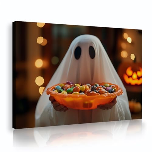 SHENGPOSTER Halloween Ghost Candy Leinwanddrucke Wandkunst Mysteriöses Ambiente Gruseliges Dekor Zeitgenössische Wohndekoration für Wohnzimmer Lobby Zimmer 55x80cm Innenrahmen SHENGPOSTER Halloween Ghost Candy Leinwanddrucke Wandkunst Mysteriöses Ambiente Gruseliges Dekor Zeitgenössische Wohndekoration für Wohnzimmer Lobby Zimmer 55x80cm Innenrahmen von SHENGPOSTER