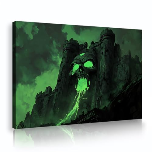 SHENGPOSTER Horror Spuk Schloss Leinwand Drucke Wandkunst Gothic Schädel Wanddekoration Fantasy Landschaftskunst für Zuhause Spielzimmer Lobby Zimmer bereit zum Aufhängen 20x28cm Innenrahmen SHENGPOSTER Horror Spuk Schloss Leinwand Drucke Wandkunst Gothic Schädel Wanddekoration Fantasy Landschaftskunst für Zuhause Spielzimmer Lobby Zimmer bereit zum Aufhängen 20x28cm Innenrahmen von SHENGPOSTER