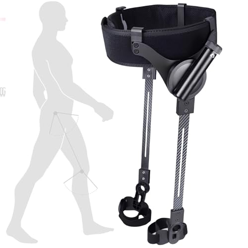 SHENGSHIYU Bionic Body Gehhilfe,3-stufige Einstellung,Pendelmechanik ohne Strom,Carbonfaser (1,05kg),Exoskelett Beine für‌ Personen mit Gehschwierigkeiten,Reha-Patienten,Bothlegs-L von SHENGSHIYU