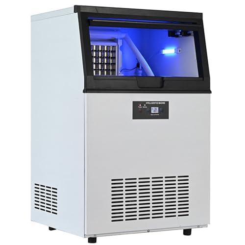 SHENGSHIYU Eiswürfelmaschinen Gastro,Tagesleistung 100kg,Eislagervolumen 15kg,Ice Maker Machine An Leitungswasser Anschließen,Eisdicke Einstellbar,1 Eisschaufel,Filter,Zufluss & Ablaufschlauch je SHENGSHIYU Eiswürfelmaschinen Gastro,Tagesleistung 100kg,Eislagervolumen 15kg,Ice Maker Machine An Leitungswasser Anschließen,Eisdicke Einstellbar,1 Eisschaufel,Filter,Zufluss & Ablaufschlauch je von SHENGSHIYU