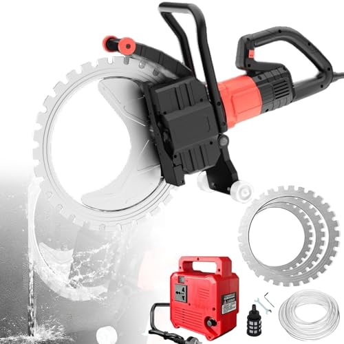 SHENGSHIYU brushlessringsaw,Staubfreies Schneiden Beton mit Wasserpumpe für Stein & Fliesen,Mehrwinkelschnitt,Werkzeugloser Sägeblattwechsel,Durchmesser der Diamant-Sägeblatt,410+520+600mm von SHENGSHIYU
