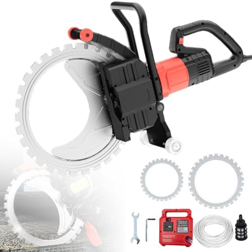 SHENGSHIYU brushlessringsaw,Staubfreies Schneiden Beton mit Wasserpumpe für Stein & Fliesen,Mehrwinkelschnitt,Werkzeugloser Sägeblattwechsel,Durchmesser der Diamant-Sägeblatt,410+520mm von SHENGSHIYU