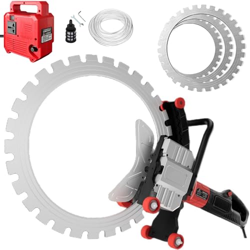 beton ringsäge,steinschneidemaschine mit Wasserpumpe und 3 Diamant-Sägeblatt (410mm,520mm,600mm) Elektrische Wandschneidemaschine mit BüRstenlosem Motor für Stahlbeton‌ von SHENGSHIYU