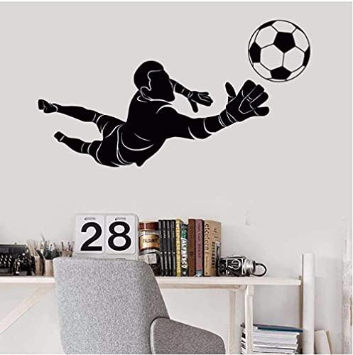 Abnehmbare Wandaufkleber Fußball Torwart Spieler Aufkleber Kinder Jungen Zimmerdekoration Vinyl Sport Kunst Wandtattoo 42 * 71 Cm von SHENGWW