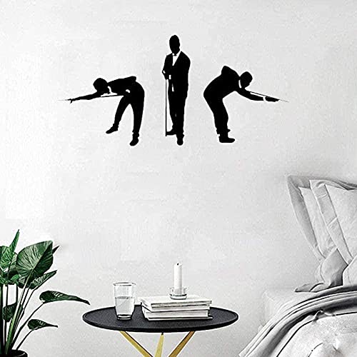 Billard Spieler Anzug Wandtattoo Vinyl Aufkleber Abnehmbare Home Deco Art Wandtattoo 42X86Cm von SHENGWW