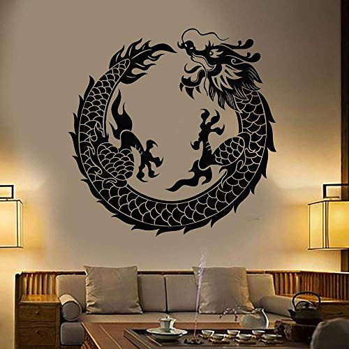 Drachen Wandtattoo Asiatischen Chinesischen Drachen Wandtattoo Aufkleber Vinyl Home Wohnzimmer Dekoration Poster 57X57Cm von SHENGWW