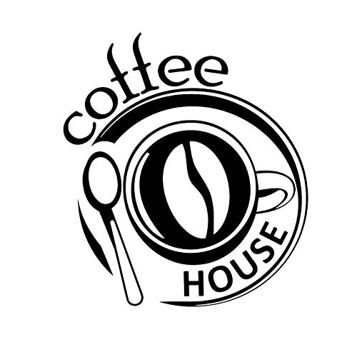 Kaffee Zeichen Wandtattoo Fenster Vinyl Aufkleber Modernes Café Logo Art Deco Coffee Shop Geschäft Haus Restaurant Küche 30X33 Cm von SHENGWW