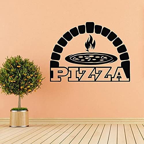 Pizza Wandtattoo Pizza Shop Wanddekoration Wandaufkleber Pizza Diy Aufkleber Vinyl Abnehmbare Pizza Shop Dekoration Tapete 76X57Cm von SHENGWW