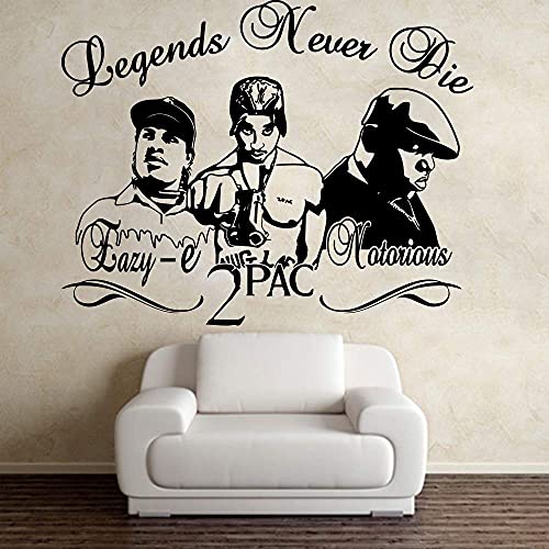 Schlafzimmer Gamer Wandaufkleber, Wandtattoo Kunst, Rapper Hip Hop Diy Musik 56X71 Cm von SHENGWW