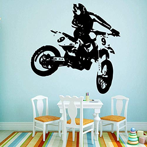 Sport Motorrad Vinyl Tapete Rolle Möbel Dekoration Vinyl Wandkunst Aufkleber Abziehbilder 84X84Cm von SHENGWW