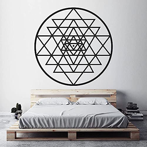 Wandaufkleber Geist Raumdekoration Aufkleber Vinyl Heilige Geometrie Wandaufkleber Abnehmbare Künstler Dekoration 57X57Cm von SHENGWW