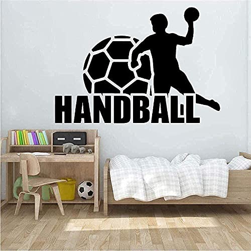 Wandaufkleber Gestalten Sie Ihre Eigenen Wandtattoos Familie Wandbild Schlafzimmer Kunst Aufkleber Wandtattoos Tapete Handball Sport Kunst 57X40Cm von SHENGWW