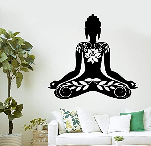 Wandsticker, Wandtattoo Kunst, Buddha Mantra Meditation Yoga Dekoration 88X55 Cm von SHENGWW