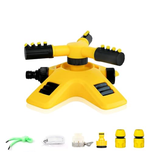 Bewässerungssystem Rasen, 360° Drehbar Beregner für Garten Sprühdurchmesser 8-10 m, Garten Bewässerungssystem Gardena Sprenger 12 Löcher, Verstellbarer Winkel, für Garten, Pflanzenbewässerung von SHENGYIG