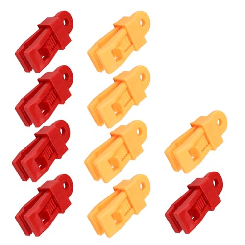 SHENGYIG 10 Stück Teiliges PlanenClips, Einstellbar Robuster Verriegelungsgriff Clip, Multifunktionale Windseil Schnalle Zelt Clip, für Plane Zelt, Markisen, Abdeckungen, Sonnensegel(Mehrfarbig) von SHENGYIG