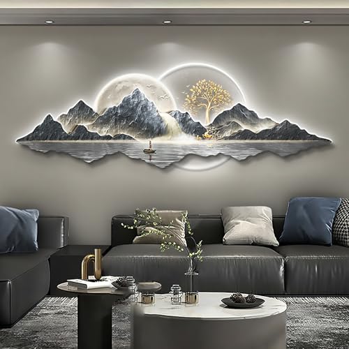 3D Wall Art Décor, Oriental Wall Sculpture + Led Light, Traditional Chinese Welcoming Pine Wall Hanging Painting Home Decor 3D Wall Art Décor, Oriental Wall Sculpture + Led Light, Traditional Chinese Welcoming Pine Wall Hanging Painting Home Decor von SHENJIA