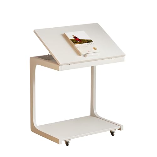 C-förmiger Tisch, Massivholz, verstellbarer TV-Tablett mit Rollen, abnehmbare Beistelltische für Couch, ideal für Wohnzimmer und Schlafzimmer, ideal für enge Räume C-förmiger Tisch, Massivholz, verstellbarer TV-Tablett mit Rollen, abnehmbare Beistelltische für Couch, ideal für Wohnzimmer und Schlafzimmer, ideal für enge Räume von SHENJIA