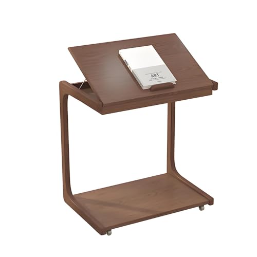 C-förmiger Tisch, Massivholz, verstellbarer TV-Tablett mit Rollen, abnehmbare Beistelltische für Couch, ideal für Wohnzimmer und Schlafzimmer, ideal für enge Räume C-förmiger Tisch, Massivholz, verstellbarer TV-Tablett mit Rollen, abnehmbare Beistelltische für Couch, ideal für Wohnzimmer und Schlafzimmer, ideal für enge Räume von SHENJIA