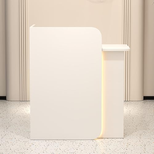 SHENJIA Empfangstisch mit LED-Leuchten - Moderner Einzelhandelstresentisch mit abschließbaren Schubladen, ideal für Lobby, Schönheitssalon, Büro oder Hotel Stilvolle Empfangstheke für professionelle SHENJIA Empfangstisch mit LED-Leuchten - Moderner Einzelhandelstresentisch mit abschließbaren Schubladen, ideal für Lobby, Schönheitssalon, Büro oder Hotel Stilvolle Empfangstheke für professionelle von SHENJIA