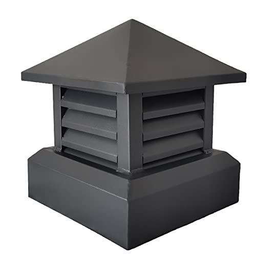 SHENJIA Kaminkappe Kaminhaube Aluminiumlegierung quadratische Abflusskappe Dachlüftungskappe Regenjalousiekappe Winddichte Kappe, Villa-Kaminhaubenkappe von SHENJIA