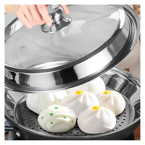 Dampfkorb, 30/32 mm, vielseitiger Edelstahl-Dampfeinsatz für Topf, Meeresfrüchte, Dampfplatte mit Löchern, Abtropfkorb, Tablett, Kochutensilien (30 cm) von SHENJMAI