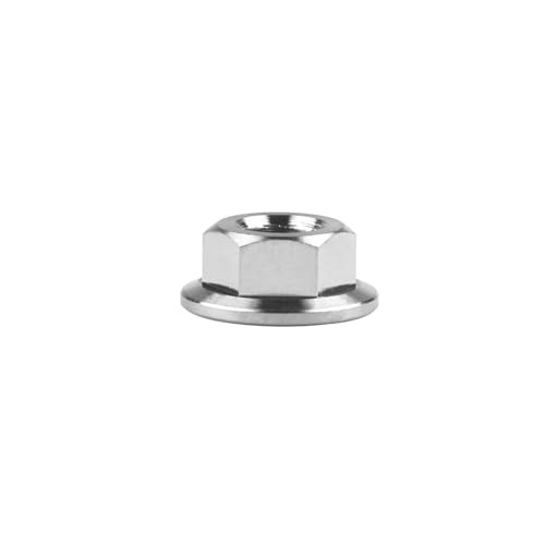 Flanschmutter Titanmutter M5/M6/M8/M10/M12/M14/M16 Flanschmutter Bolzenkappe for Motorrad Fahrrad(Titanium,M12 Pitch 1.25) von SHENJMAI