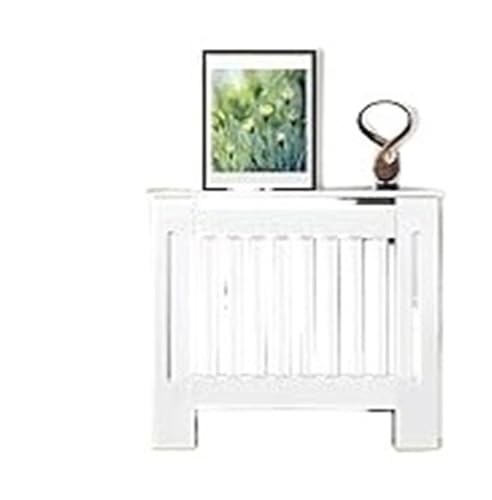 Heizkörperverkleidung Painted MDF Cabinet with Vertical Slats, High Wooden Shelf for Heating(S) von SHENJMAI
