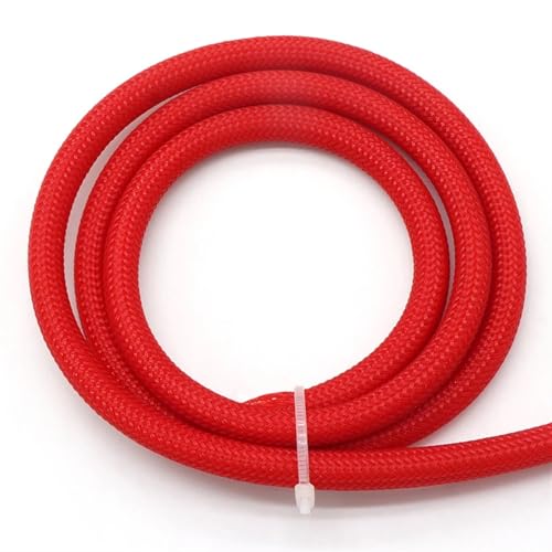 Kabelummantelung 1/5/10 Meter rote PET-Geflechthülse 2 4 6 8 10 12 14 16 20 25 30 40 50 60 mm hochdichter isolierter Kabelschutz, erweiterbare Hülle(12MM_10 Meters) von SHENJMAI
