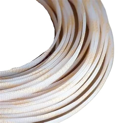 Kabelummantelung 1 Meter erweiterbare Kabelhülse, 2 mm ~ 40 mm, eng geflochten, hohe Dichte, Härte, isolierende Leitung, schützende Drahtummantelung(Clear Gold,25mm) von SHENJMAI