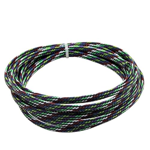 Kabelummantelung 2 Meter PET-geflochtene Kabelhülse 2/4/6/8/10/12/14/16/20/25/30/40 mm Kabelschutz Schutzdrahtmantel for Elektrokabel(7 Colors,14MM_2 Meters) von SHENJMAI