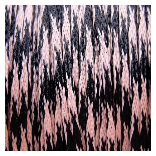 Kabelummantelung 5/10 Meter geflochtene Kabelhülse 3 mm 4 mm 6 mm 8 mm 10 mm 12 mm 14 mm PET erweiterbare Abdeckung Isolierung Nylonmantel Drahtwickelschutz(Black Pink,14MM_5M) von SHENJMAI
