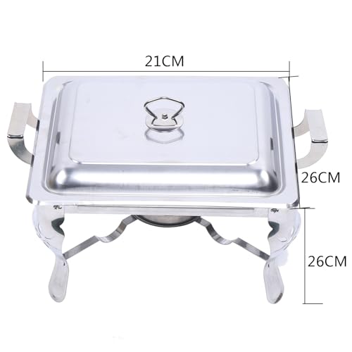 SHENJMAI Chafing Dish Buffet-Set 6L Speisenwärmer Chafing Dish Haltebehälter Edelstahl Chafing Dish Buffet Pan Catering Speisenwärmer Tablett Mit Deckel von SHENJMAI