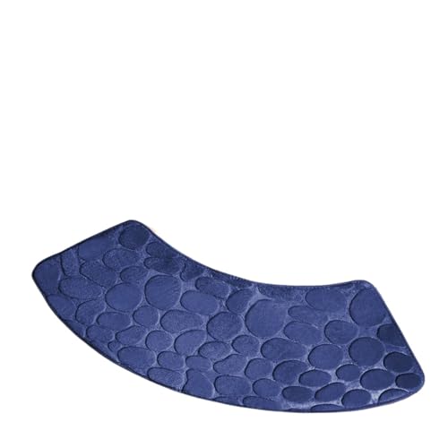 SHENJMAI Gebogene Duschmatte Gebogene Badezimmermatte Verdickte Duschraum rutschfeste Toilette(Blue) von SHENJMAI