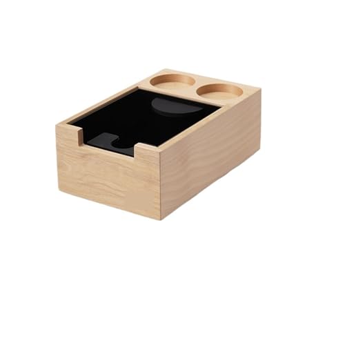 SHENJMAI Tamperstation für Barista Espresso Knock Box Kaffee Organizer Knock Box Tamping Station Passend for 51/54/58 mm Espresso Tamper Distributor(Maple Wood) von SHENJMAI