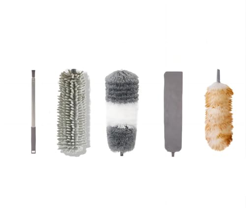 SHENJMAI Teleskop-Staubwedel Staubbürste Mikrofaser-Staubtuch Ausziehbare Lücke Staubwerkzeuge Einziehbare Auto-Reinigungsbürste Haushaltsdecken-Reinigungswerkzeuge(Wool Duster Set) von SHENJMAI